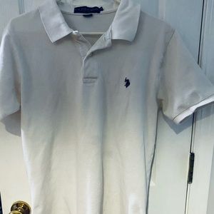 Men U.S. Polo ASSN. white medium short sleeve polo